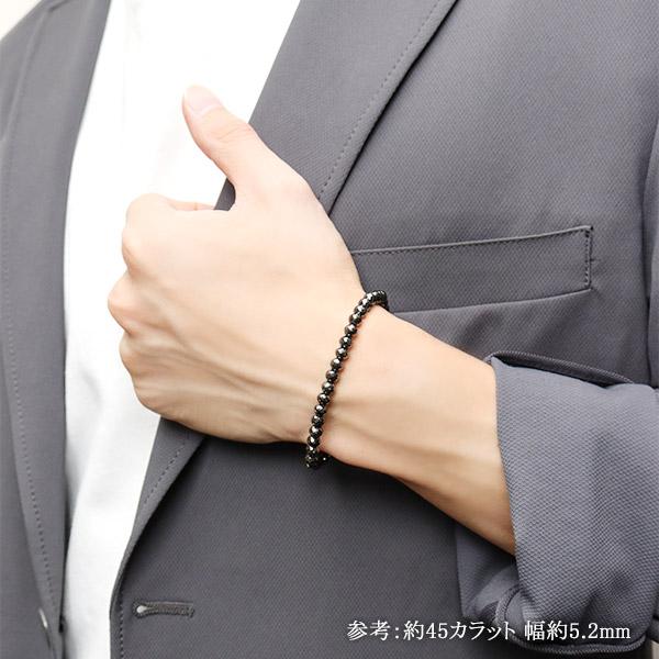45カラット 天然ブラックダイヤモンド 高品質 ブレスレット 5.2