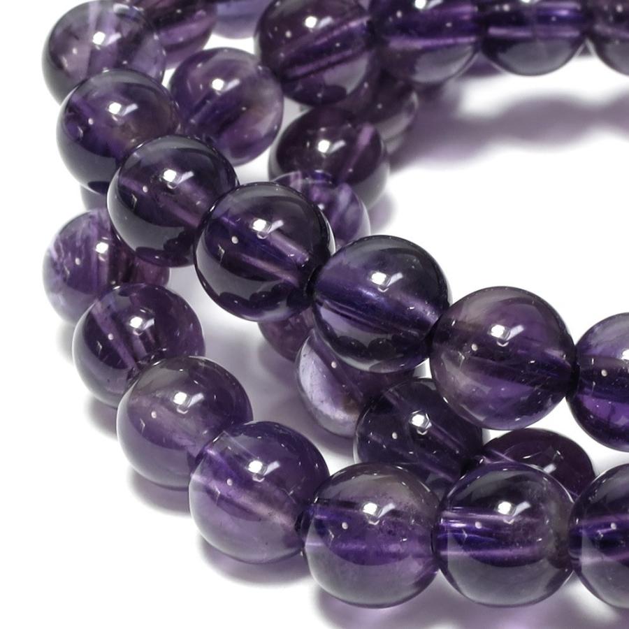 天然石ビーズ アメジスト 6mm 丸玉 10玉セット パワーストーン 天然石ビーズ アメジスト 粒売り | ブランド登録なし