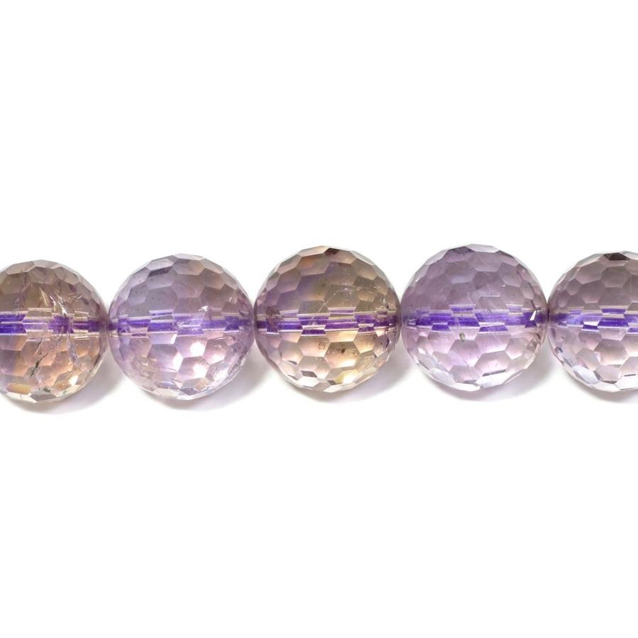 天然石ビーズ アメトリン 13.5mm ミラーカット 1玉売り パワーストーン 