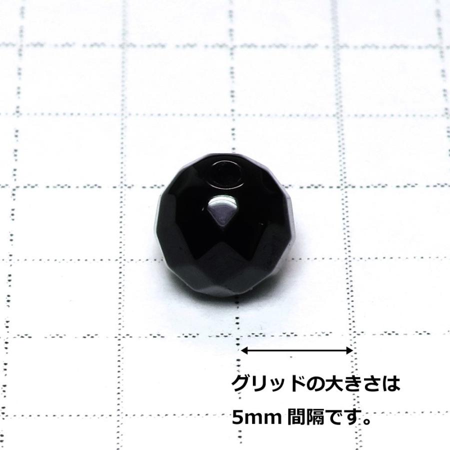 天然石ビーズ オニキス 6mm 64面カット 15玉セット パワーストーン 粒