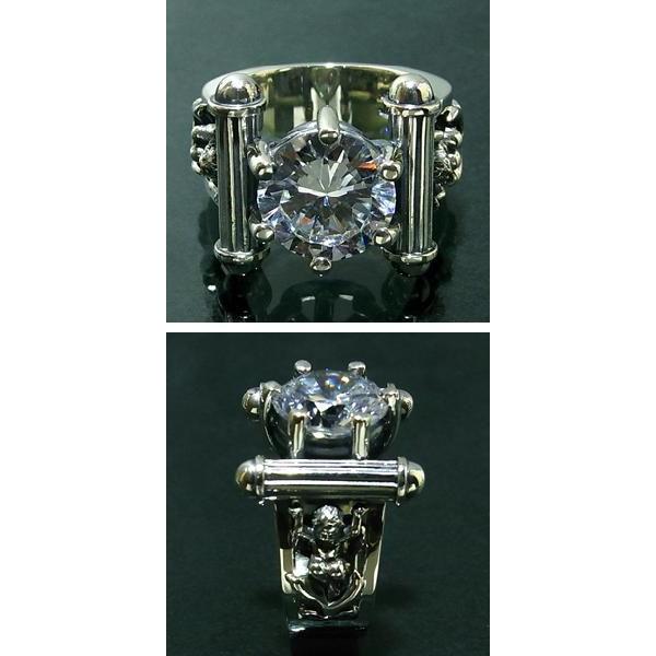 23号 シルバー925 メンズ リング 指輪 GR236_N&G 23号 シルバー925 メンズ リング 指輪 スカル ガイコツGR236_N&G