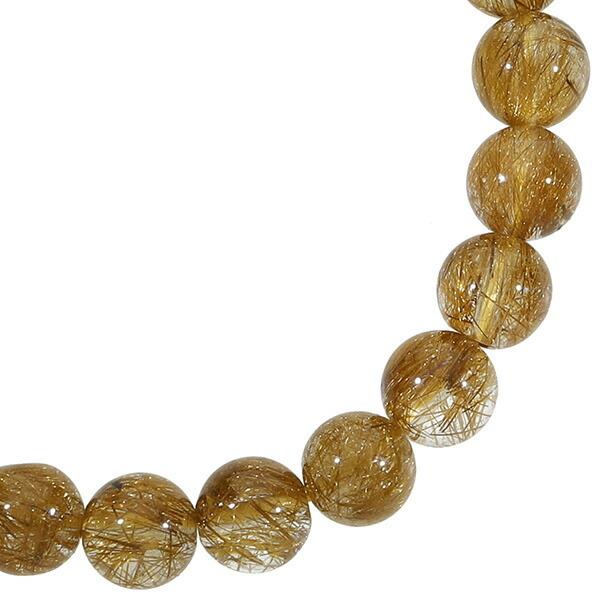 ブラウンルチルクォーツ ブレスレット 7.8mm 16.5~18.5cm S~LL サイズ