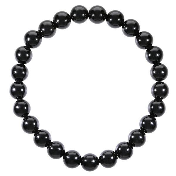 黒水晶 ブレスレット モリオン 8mm 18.5〜19.5cm 誕生石 4月 天然石 パワーストーン 腕輪 数珠 メンズ レディース 男性 女性 プレゼント 爆買の画像