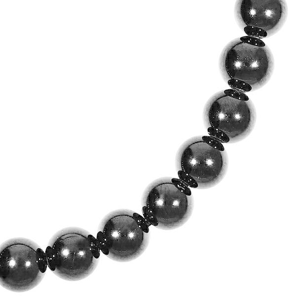 ブラックスピネル ブレスレット メンズ 6mm 18-18.5cm L-LL