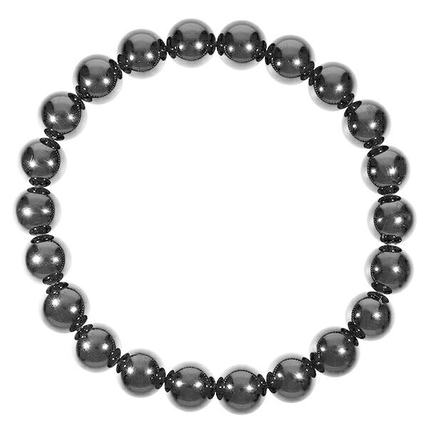 ブラックスピネル ブレスレット レディース 8mm 16.5-17.5cm S-Mサイズ