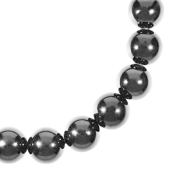 ブラックスピネル ブレスレット メンズ 8mm 18-19cm L-LLサイズ 丸玉