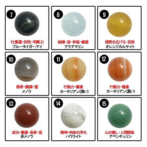 水晶 天然石丸玉 全15種類の石の中から選べる 12mm ネックレス