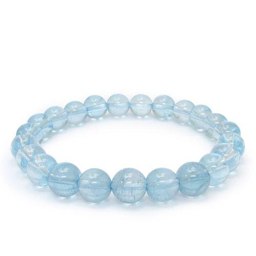 ブルートパーズ ブレスレット 8mm 17cm 天然石 パワーストーン 誕生石