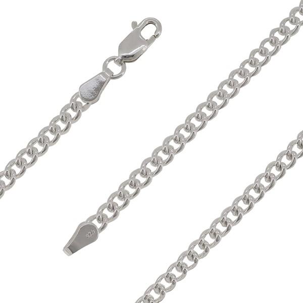 シルバーチェーン 925 ネックレスチェーンのみ カットなし喜平 50cm 幅