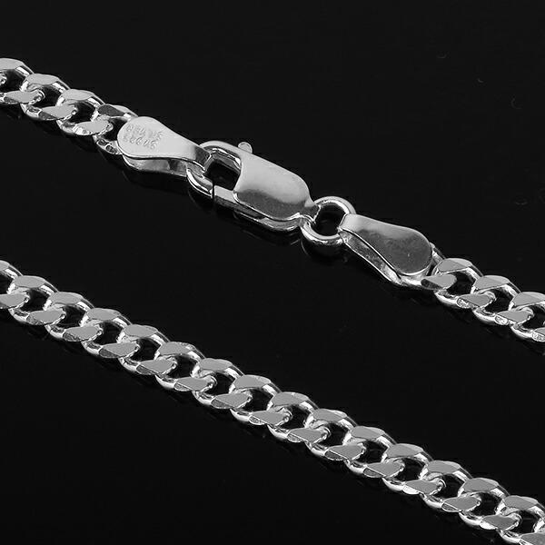 シルバー925 喜平チェーン 6面カット ネックレス 60cm 幅約3.4mm
