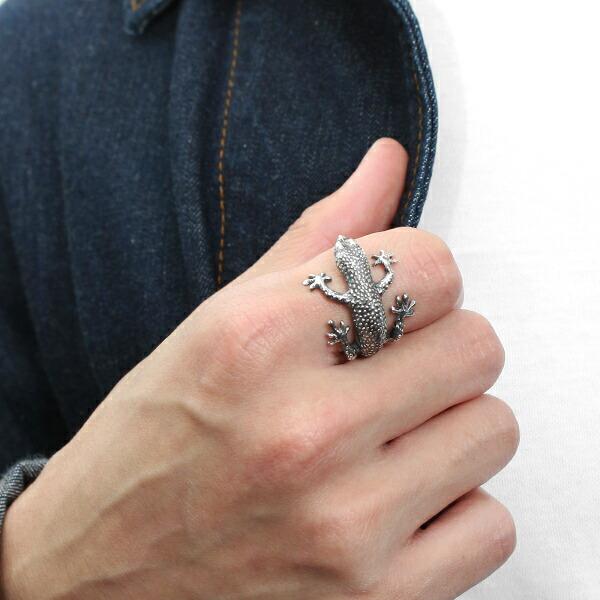 Cold I's レオパードゲッコー 巻きつき リング 7〜19号 シルバー925