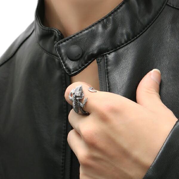 Cold I's フトアゴヒゲトカゲ 巻きつき リング 10〜27号 シルバー925