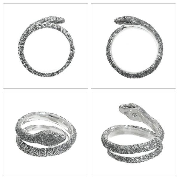 Cold I's カーペットパイソン 巻きつき リング 10〜25号 シルバー925 指輪 シルバーアクセサリー ニシキヘビ ヘビ 蛇 スネーク パイソン ボア 爬虫類 爆買の画像