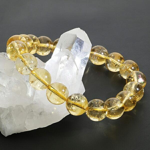 シトリン ブレスレット 10mm 17.5〜19.5cm M〜LL サイズ 11月 誕生石