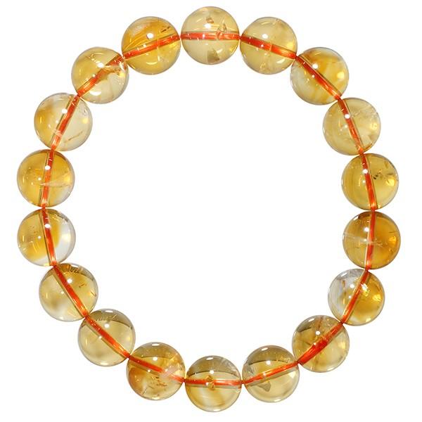 シトリン ブレスレット 11.5mm 19cm 天然石 パワーストーン 誕生石 11