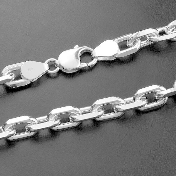 シルバーチェーン 925 ネックレスチェーンのみ あずき 4面カット 45cm