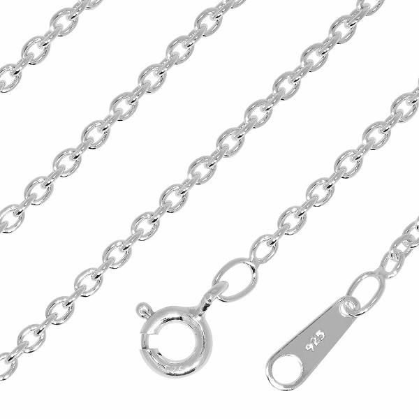 シルバーチェーン 925 ネックレスチェーンのみ あずき 小豆 45cm 幅約