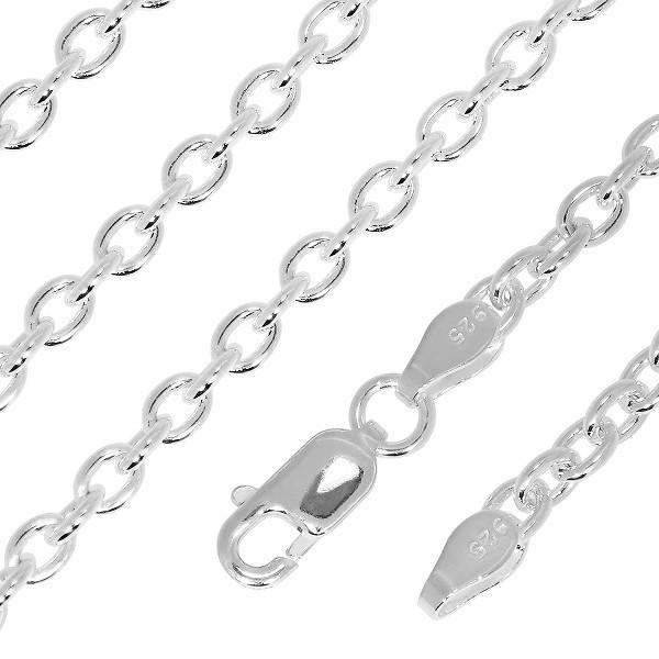 あずき シルバー チェーン 925 50cm シルバーチェーン 925 ネックレスチェーンのみ あずき 小豆 50cm 幅約