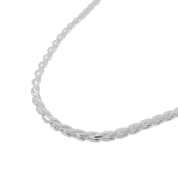 シルバー925 ネックレス スエッジロープチェーン 45cm 幅約2.7mm シルバーチェーン のみ メンズ 人気 おしゃれ メカ ワイヤー プレゼント 爆買_1
