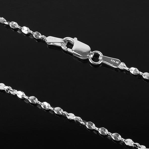 シルバーチェーン 925 ネックレスチェーンのみ カットスエッジ