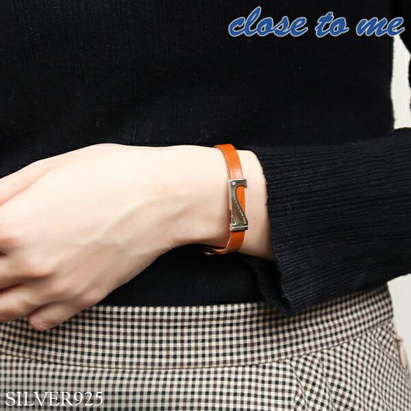 ペアブレスレット 刻印 レザー ブランド close to me 革 ジョイント ハート シルバー お揃い カップル ペアルック おしゃれ プレゼント | close to me | 02