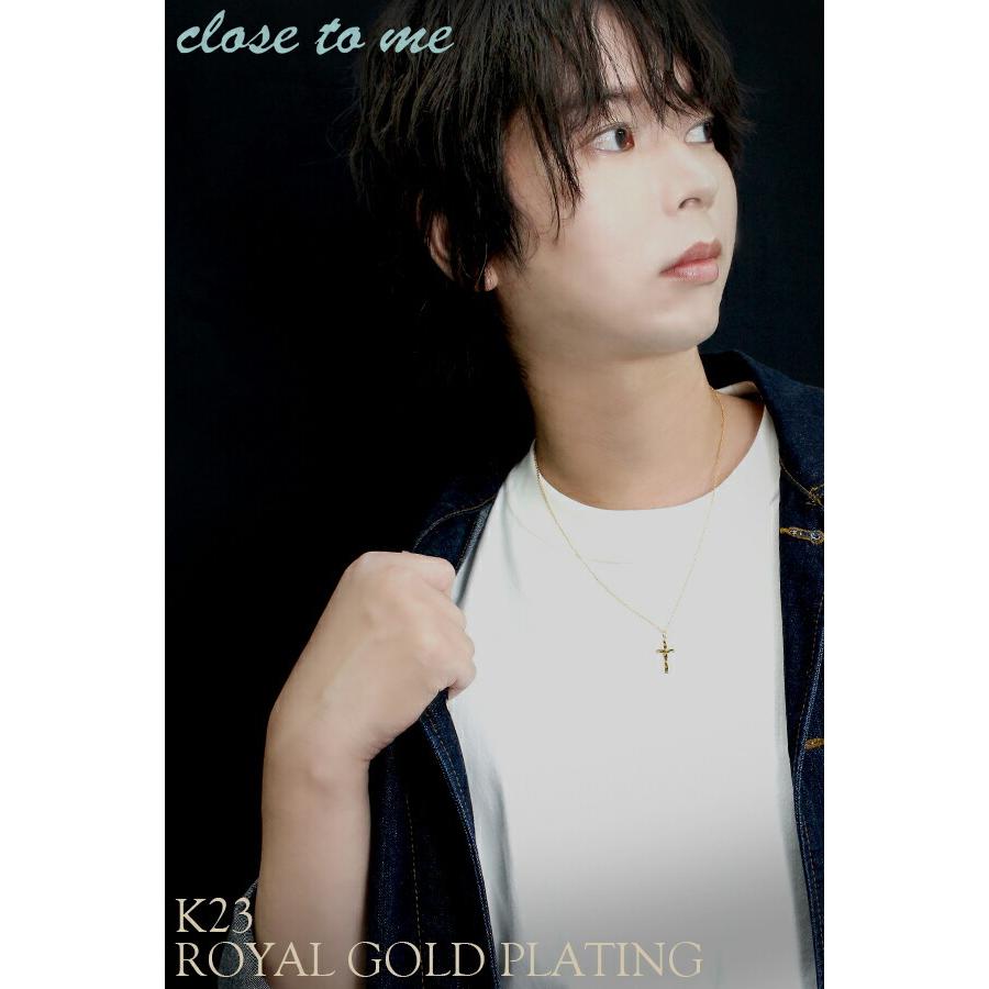 ペアネックレス ブランド 刻印 ゴールド 23金 シルバー アンティーク ラテンクロス close to me お揃い カップル 人気 プレゼント 爆買の画像