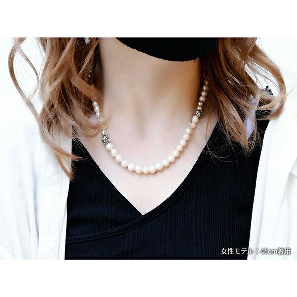 DEAL DESIGN ディールデザイン RT:PEARL パール シルバー ネックレス 8mm 40〜50cm 真珠 淡水パール カジュアル シルバー950 シルバー｜ginnokura｜11