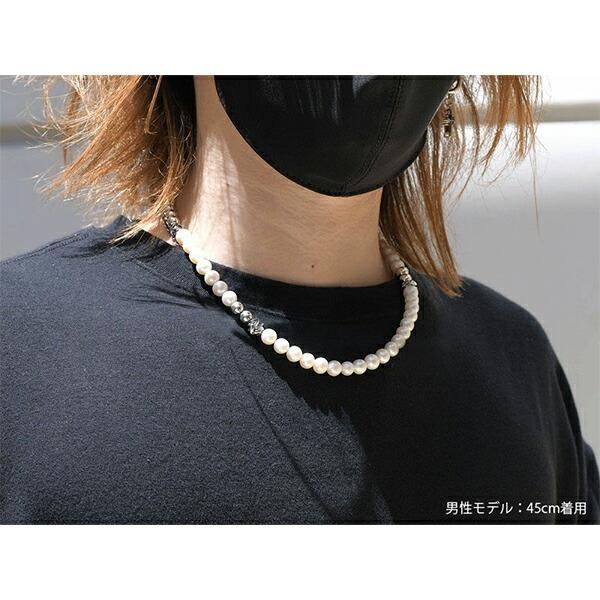 DEAL DESIGN ディールデザイン RT:PEARL パール シルバー ネックレス 8mm 40〜50cm 真珠 淡水パール カジュアル シルバー950 シルバー｜ginnokura｜05