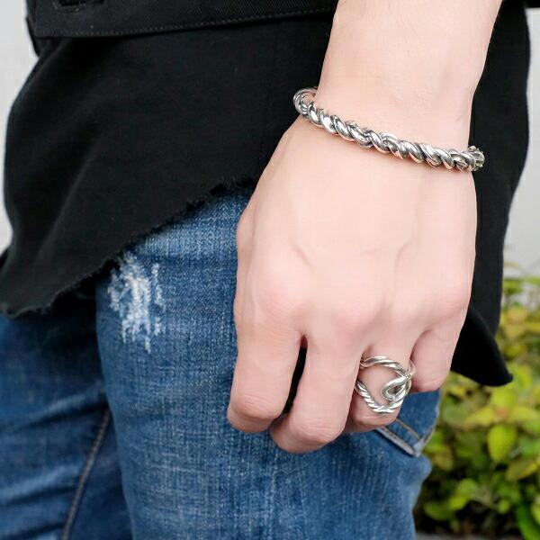 DEAL DESIGN ディールデザイン RT:DUAL WIRE BANGLE シルバー バングル 