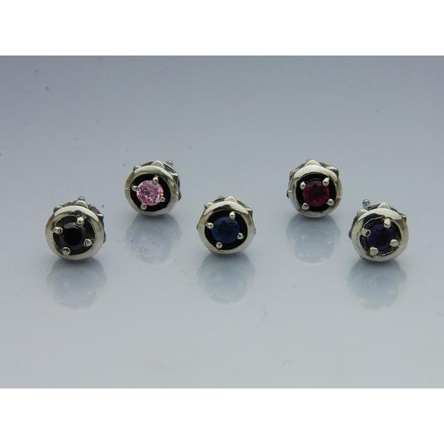 DEAL DESIGN（ディールデザイン） スパイクピアスcut stone ピアス