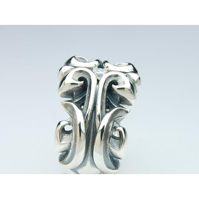 ③Diamond Shape リング Silver925 シルバー925 平打リング シンプル 指輪 925 銀 8mm 太めリング