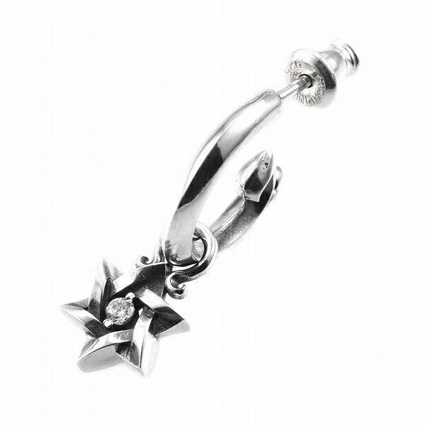 アバランチホワイトゴールドピアス 両耳用 10K ホワイトゴールド