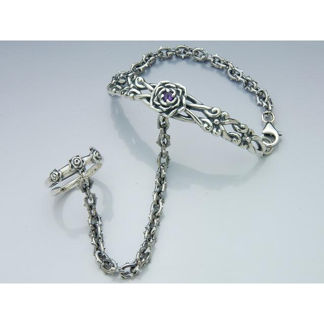 シルバー フローラルデザイン ブレスレット Amazon | 「silverKYASYA」シルバー925素材 フローラルバングル