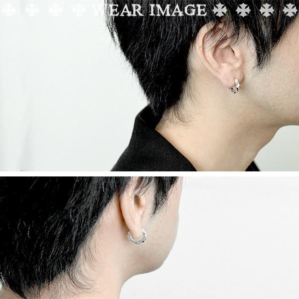 田中野夫　シルバー V字型カット 円形ピアス DEAL DESIGN（ディールデザイン） ピアス メンズ ブランド 片耳