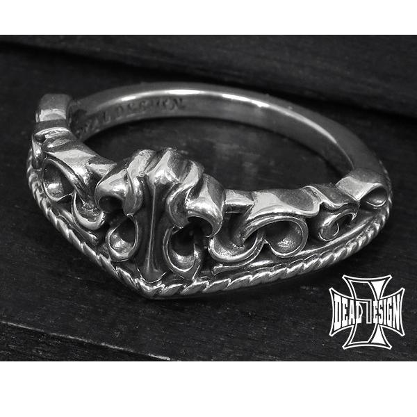 SILVER 950 LILY-ANCHOR OVAL RING 15号 gothic yohji yamamoto 16号