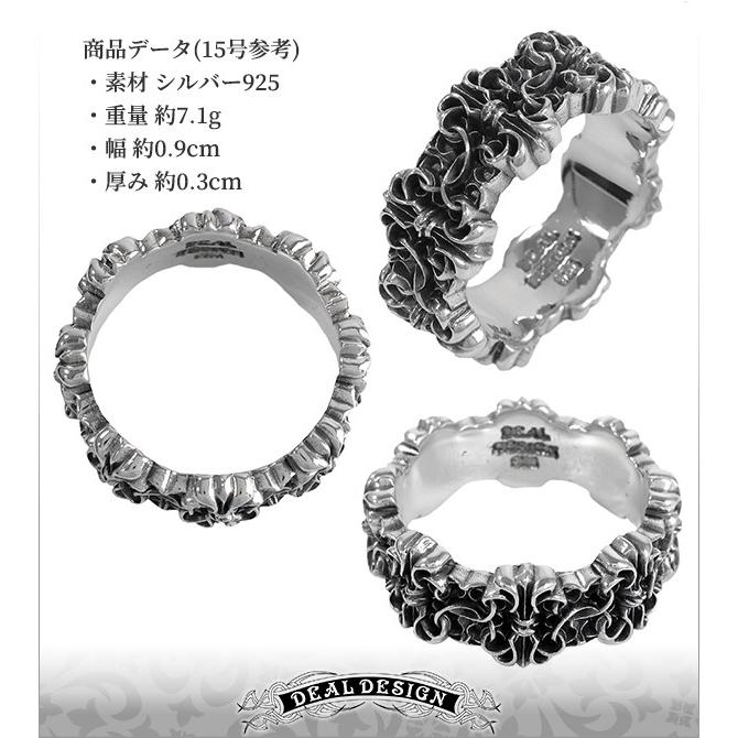 シルバー925 彫刻デザイン リング ディールデザイン メンズ 9号