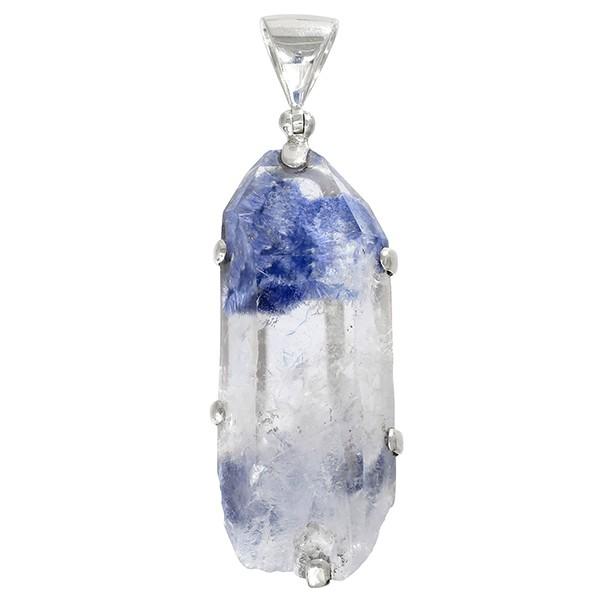 デュモルチェライトインクォーツ 原石 シルバー ペンダントトップ デュ