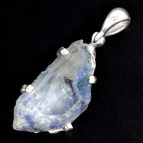デュモルチェライトインクォーツ 原石 シルバー ペンダントトップ デュ