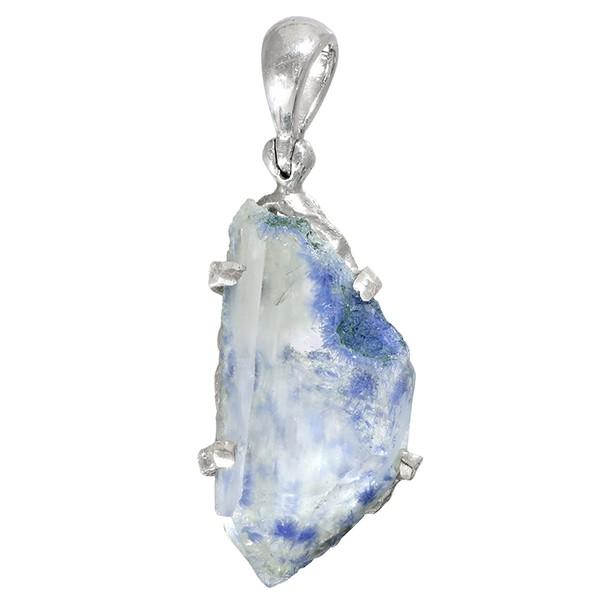 デュモルチェライトインクォーツ 原石 シルバー ペンダントトップ デュ