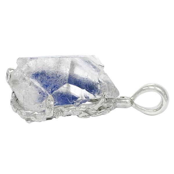 デュモルチェライトインクォーツ 原石 シルバー ペンダントトップ デュ