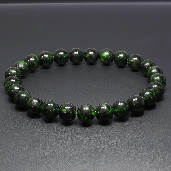 クロムダイオプサイト ブレスレット 7ミリ 16センチ位 クロムダイオプサイト ブレスレット 7mm 16.5cm 天然石