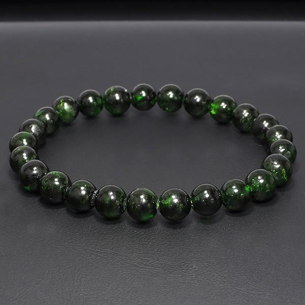 クロムダイオプサイト ブレスレット 7ミリ 16センチ位 クロムダイオプサイト ブレスレット 7mm 16.5cm 天然石 パワーストーン