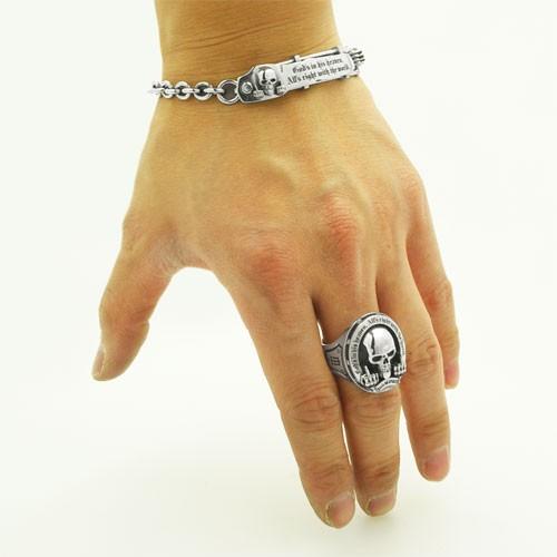 Dr MONROE ドクターモンロー スカル＆ボーンハンドブレスレット スカル Dr MONROE ドクターモンロー スカル＆ボーンハンドブレスレット スカル
