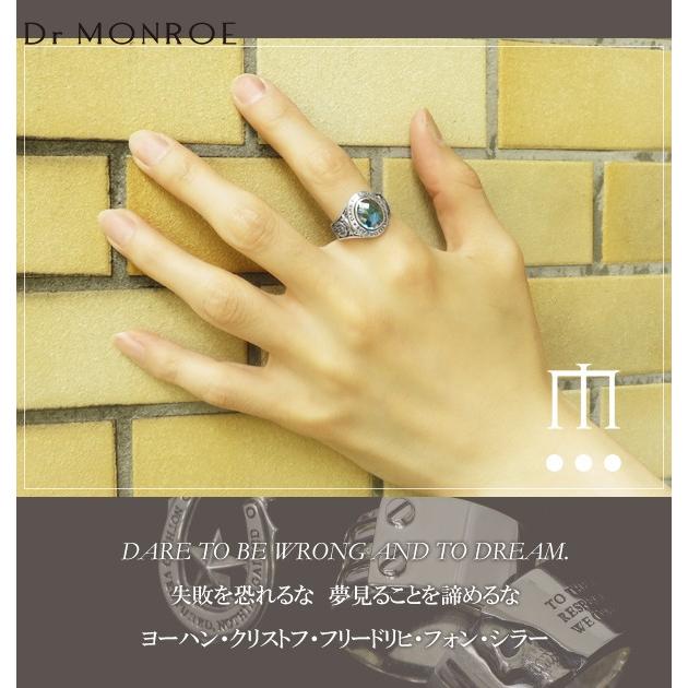 ドクターモンロー リング メンズ ブランド 指輪 シルバー カレッジリング カラージルコニア 7-23号 おしゃれ Dr MONROE 人気 爆買の画像