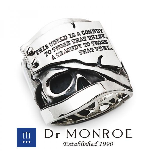 ドクターモンロー リング メンズ ブランド 指輪 シルバー メッセージスカルリング スカル 骸骨 ドクロ 英語 英字 Dr MONROE 人気