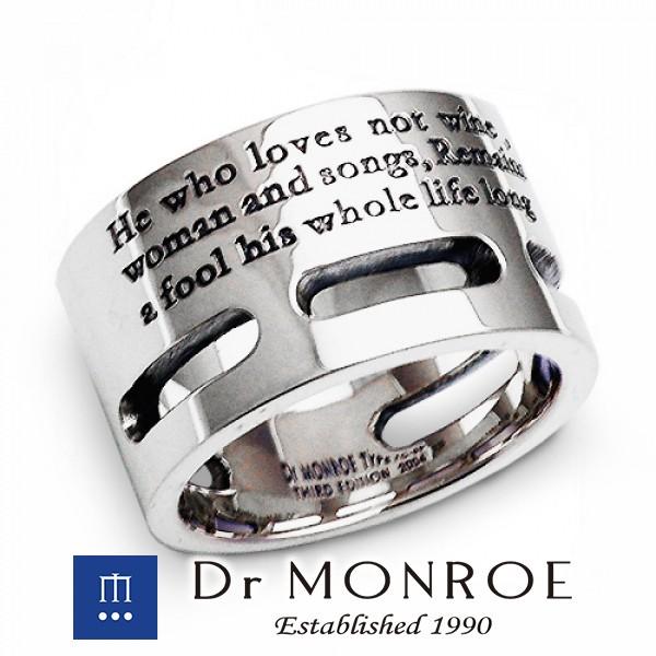 かわいい！ シンプル メッセージ 英文 英字 英語 メッセージリング シルバー 指輪 ブランド メンズ リング ドクターモンロー Dr 人気 MONROE 指輪