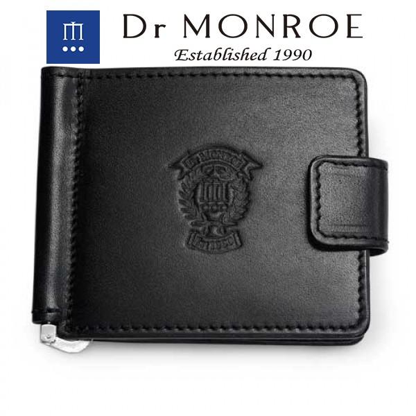 中華のおせち贈り物 レザー ブランド メンズ マネークリップ ドクターモンロー 革小物 牛革 型押し マネークリップ ドクターモンロー 革 人気 Monroe Dr 牛革 型押し シンボル ロゴ レザーマネークリップ 財布