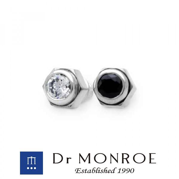 オフラインマーケティング ドクターモンロー ピアス メンズ ブランド 片耳 シルバー ストーンボルトピアス ジルコニア メカ おしゃれ Dr Monroe 人気 公式最安値 Www Superavila Com