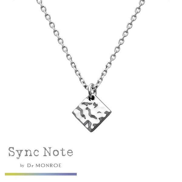 Dr MONROE ドクターモンロー シンクノート シルバーウェーブペンダント チェーン付き シンプル スクエア ネックレス シルバーネックレス 爆買