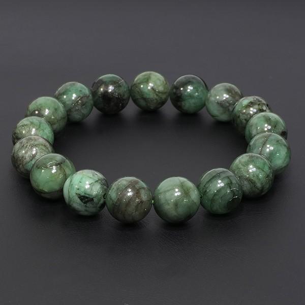 エメラルド ブレスレット 11.8mm 18cm サイズ 誕生石 5月 天然石